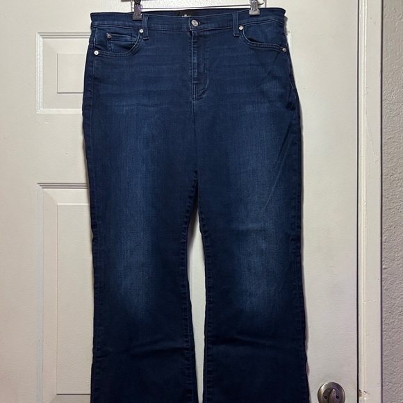 7 For All Mankind Dark Blue Flare Jeans - Picture 10 of 12